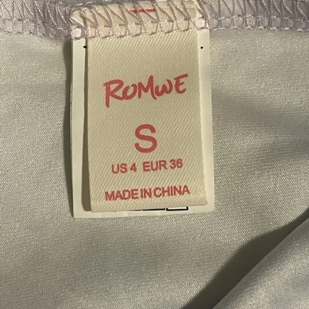 ROMWE Lavender Tie Dye Pajama Short & Longsleeve Crop Top Size Small & Cotton